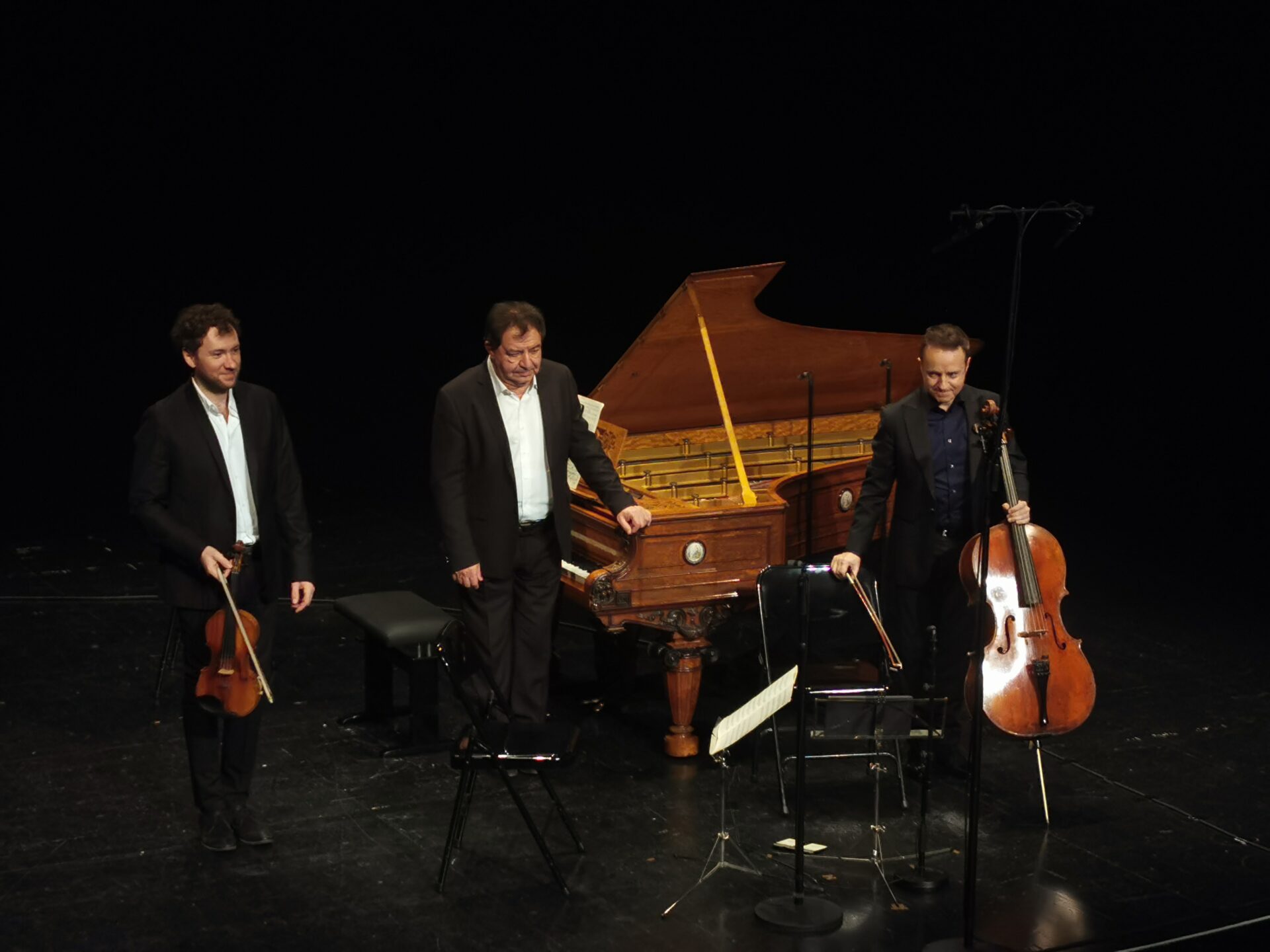 concert Hymne à Ravel, théâtre du trident - Cherbourg Jean François, Heisser piano, Pierre Fouchenneret violon, Marc Coppey violoncelle