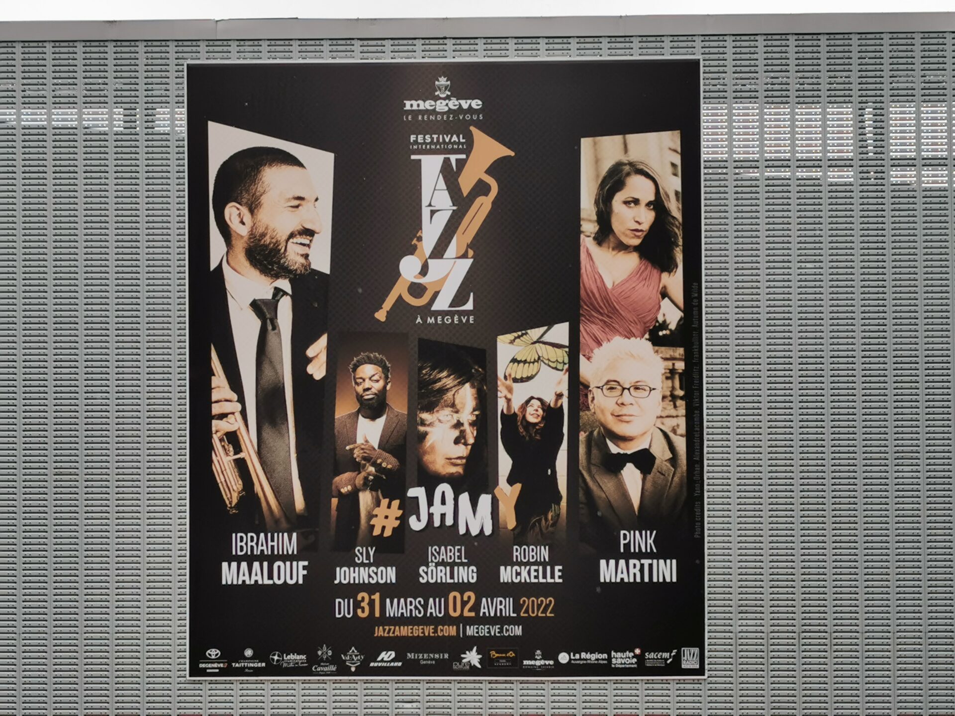 affiche de concert Ibrahim Maalouf et Pink Maritini festival jazz à Megève
